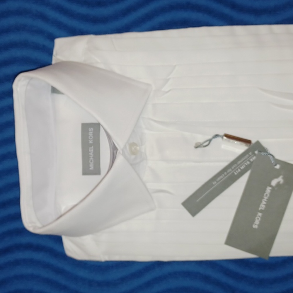 Michael Kors Men's Pleated Tuxedo Shirt NWT